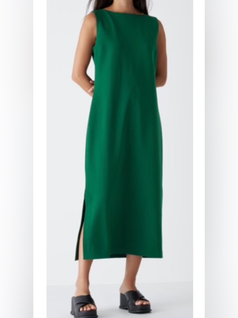 Uniqlo Emerald Green Sleeveless Dress